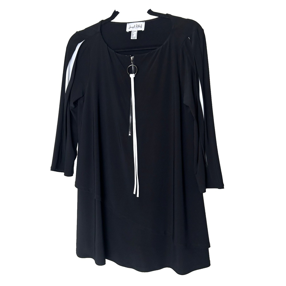 Joseph Ribkoff Tunic Top Old Money Elegant Quiet Luxury Size 6